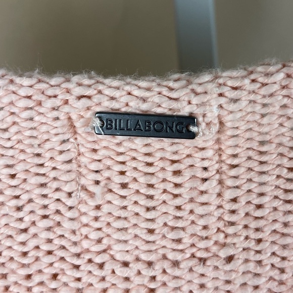 Billabong Size Large Seeing Stripes Sweater Pastel Colorblock Beachy Boho Hippie - Picture 10 of 12